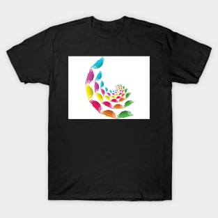 Circle background with absract shapes T-Shirt